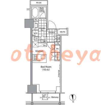 楽器ピアノ可相談 の 賃貸物件 1R 13.3万円の図面１