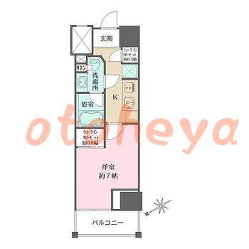楽器ピアノ可相談 の 賃貸物件 1K 11.5万円の図面１