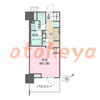 楽器ピアノ可相談 の 賃貸物件 1K 13.3万円の図面１