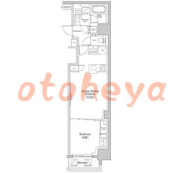 楽器ピアノ可相談 の 賃貸物件 1LDK 28.1万円の図面１
