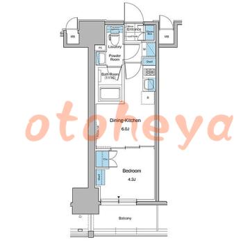 楽器ピアノ可相談 の 賃貸物件 1DK 14万円の図面１
