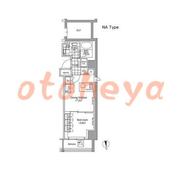 楽器ピアノ可相談 の 賃貸物件 1DK 15万円の図面１