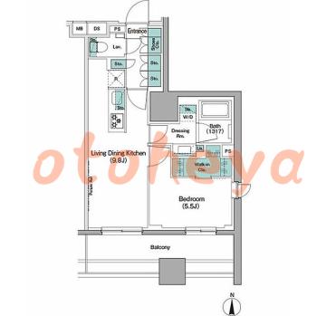 楽器ピアノ可相談 の 賃貸物件 1LDK 20万円の図面１