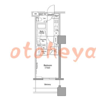 楽器ピアノ可相談 の 賃貸物件 1K 12.6万円の図面1