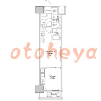楽器ピアノ可相談 の 賃貸物件 1LDK 21万円の図面１