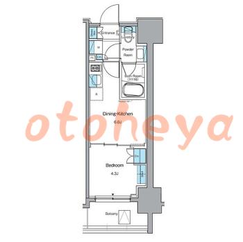 楽器ピアノ可相談 の 賃貸物件 1DK 15万円の図面１
