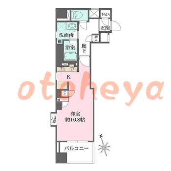 楽器ピアノ可相談 の 賃貸物件 1R 11万円の図面１
