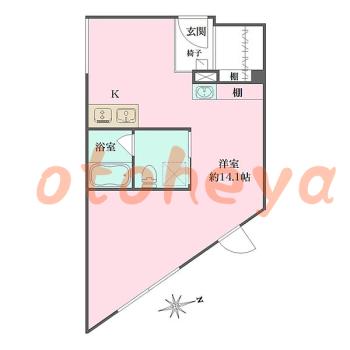 楽器ピアノ可相談 の 賃貸物件 1R 11万円の図面１