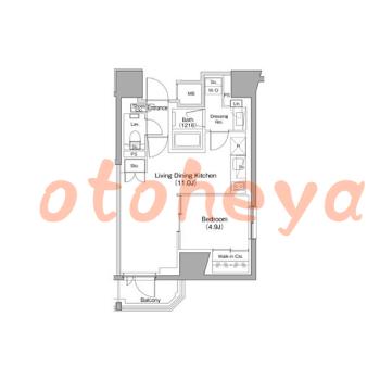 楽器ピアノ可相談 の 賃貸物件 1LDK 15.8万円の図面１