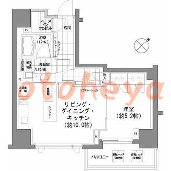 楽器ピアノ可相談 の 賃貸物件 1LDK 24万円の図面１