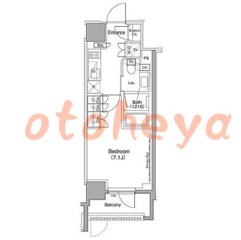 楽器ピアノ可相談 の 賃貸物件 1K 13.5万円の図面１