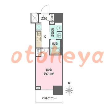 楽器ピアノ可相談 の 賃貸物件 1K 12万円の図面１