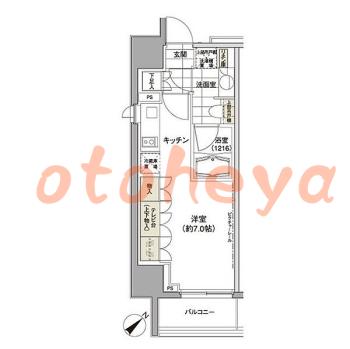 楽器ピアノ可相談 の 賃貸物件 1R 14.7万円の図面１