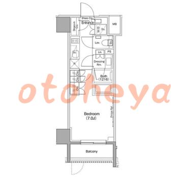 楽器ピアノ可相談 の 賃貸物件 1K 13.7万円の図面１