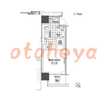 楽器ピアノ可相談 の 賃貸物件 1K 14.6万円の図面１