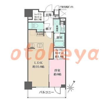 楽器ピアノ可相談 の 賃貸物件 1LDK 20万円の図面１