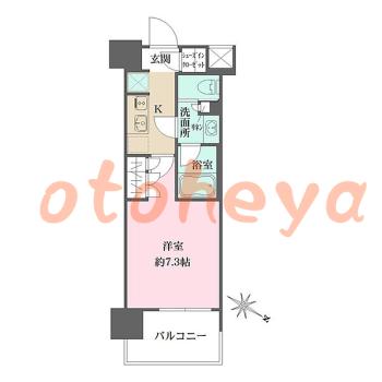 楽器ピアノ可相談 の 賃貸物件 1K 13.4万円の図面１