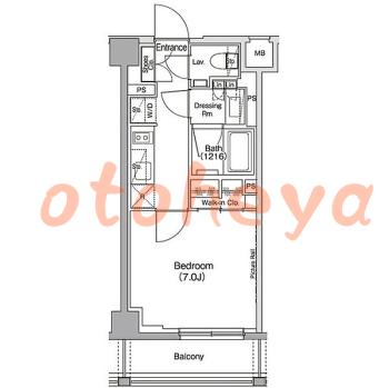 楽器ピアノ可相談 の 賃貸物件 1K 14.5万円の図面１
