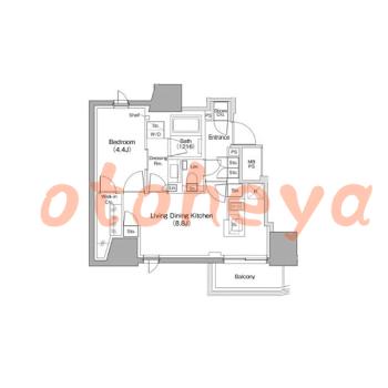 楽器ピアノ可相談 の 賃貸物件 1LDK 16万円の図面１