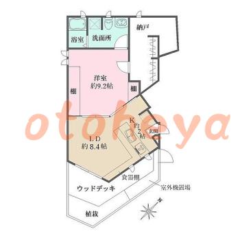 楽器ピアノ可相談 の 賃貸物件 1LDK 17万円の図面１