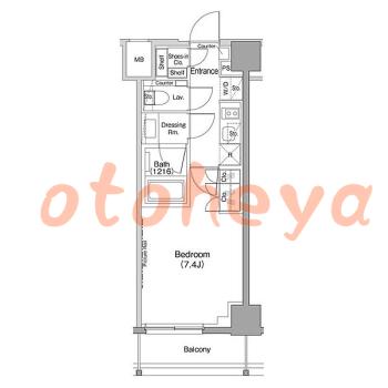 楽器ピアノ可相談 の 賃貸物件 1K 14万円の図面１