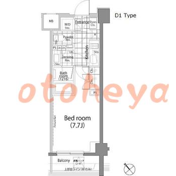 楽器ピアノ可相談 の 賃貸物件 1K 15万円の図面１