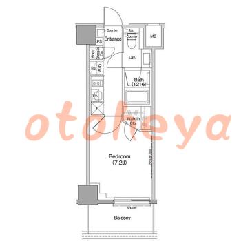 楽器ピアノ可相談 の 賃貸物件 1K 14万円の図面１