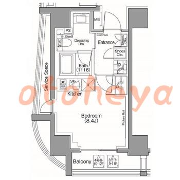 楽器ピアノ可相談 の 賃貸物件 1R 17.1万円の図面１