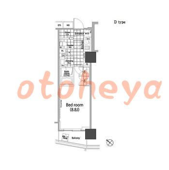 楽器ピアノ可相談 の 賃貸物件 1K 16.9万円の図面１