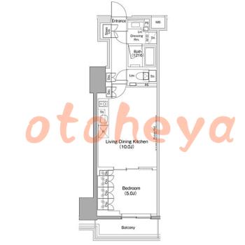 楽器ピアノ可相談 の 賃貸物件 1LDK 20.9万円の図面１