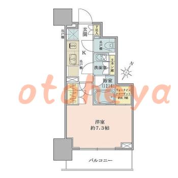 楽器ピアノ可相談 の 賃貸物件 1K 11.9万円の図面１