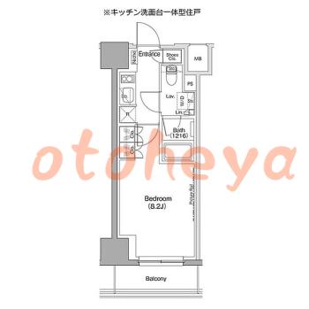 楽器ピアノ可相談 の 賃貸物件 1K 13.4万円の図面１
