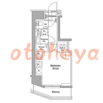 楽器ピアノ可相談 の 賃貸物件 1R 11.3万円の図面１
