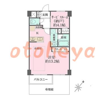 楽器ピアノ可相談 の 賃貸物件 1R 23.8万円の図面１