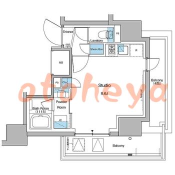 楽器ピアノ可相談 の 賃貸物件 1R 11.4万円の図面１