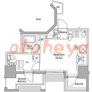 楽器ピアノ可相談 の 賃貸物件 1R 15万円の図面１
