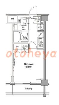 楽器ピアノ可相談 の 賃貸物件 1K 13.5万円の図面１