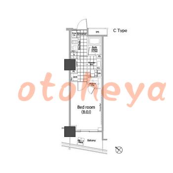 楽器ピアノ可相談 の 賃貸物件 1K 15.4万円の図面１