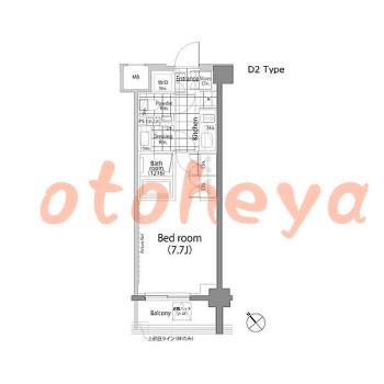 楽器ピアノ可相談 の 賃貸物件 1K 16万円の図面１