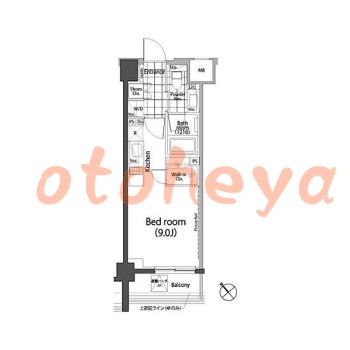 楽器ピアノ可相談 の 賃貸物件 1R 15.8万円の図面１