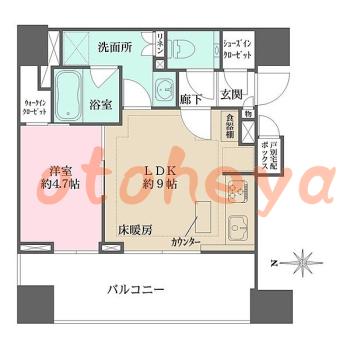楽器ピアノ可相談 の 賃貸物件 1LDK 20万円の図面１