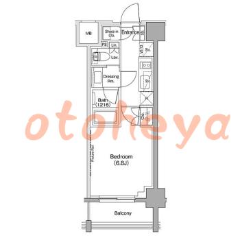 楽器ピアノ可相談 の 賃貸物件 1K 12万円の図面１