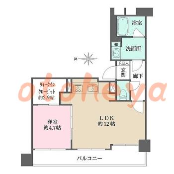 楽器ピアノ可相談 の 賃貸物件 1LDK 18万円の図面１