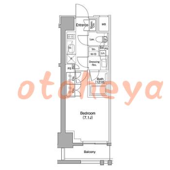 楽器ピアノ可相談 の 賃貸物件 1K 13.3万円の図面１