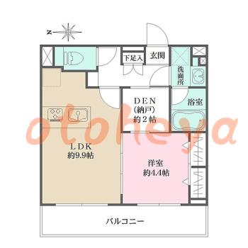楽器ピアノ可相談 の 賃貸物件 1LDK 25万円の図面１