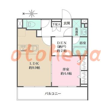 楽器ピアノ可相談 の 賃貸物件 1LDK 25万円の図面１