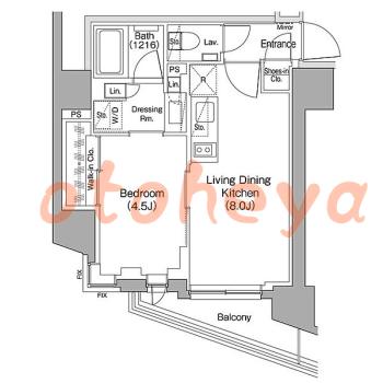 楽器ピアノ可相談 の 賃貸物件 1LDK 15.3万円の図面１