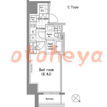 楽器ピアノ可相談 の 賃貸物件 1K 15.7万円の図面1
