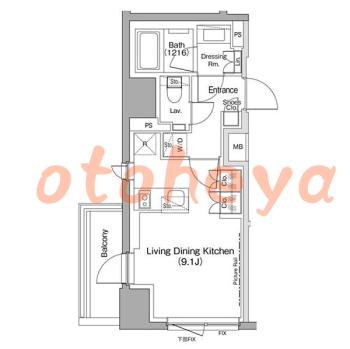 楽器ピアノ可相談 の 賃貸物件 1R 14.6万円の図面１