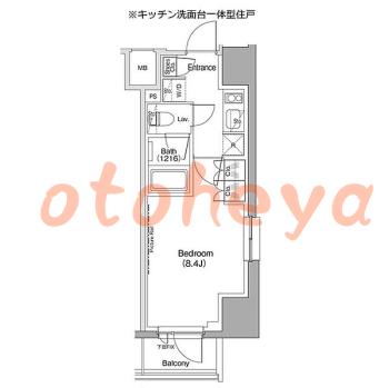 楽器ピアノ可相談 の 賃貸物件 1K 13.2万円の図面１